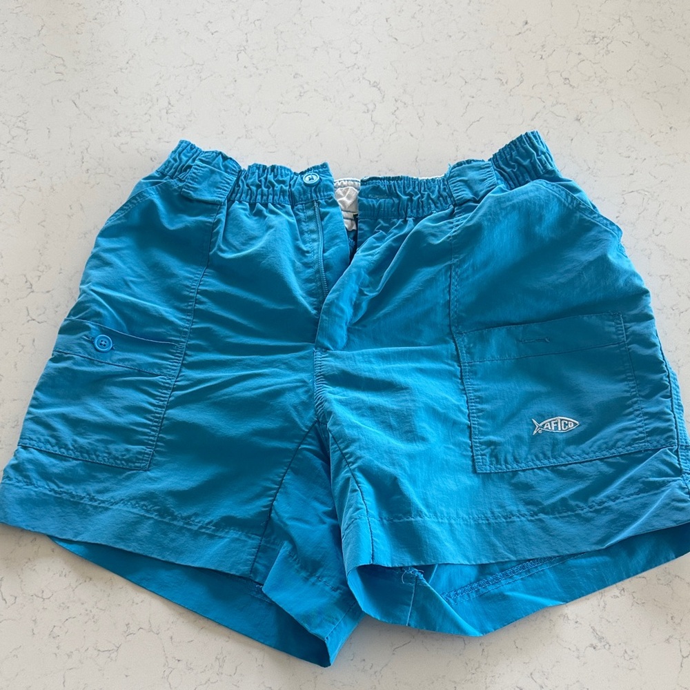 AFTCO Teal Fishing Shorts SZ 34